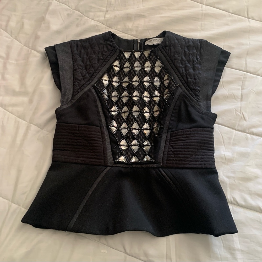 SportsMax | Elegant Black Women's Top | Sz L